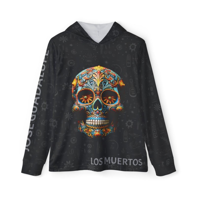 Los Muertos Calavara Collection, Limited Edition Jose Guadalupe Men's Sports Warmup Hoodie