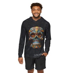 Los Muertos Calavara Collection, Limited Edition Jose Guadalupe Men's Sports Warmup Hoodie