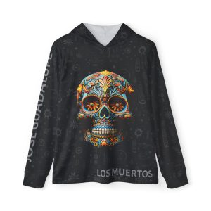 Los Muertos Calavara Collection, Limited Edition Jose Guadalupe Luxury Men's Sports Warmup Hoodie